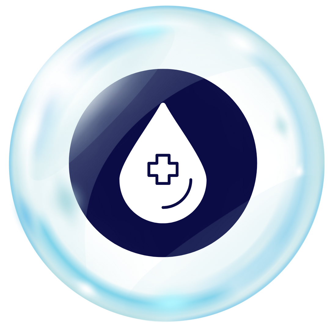 Graphic explaining benefits of hydrogen water like diabetic improvement