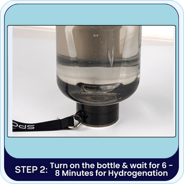 Step 2: Turn on the Bottle and wait for 6-8 minutes for hydrogenation.