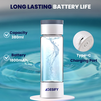 Battery Life of Agesify Ionix Hydrogen water botlle.