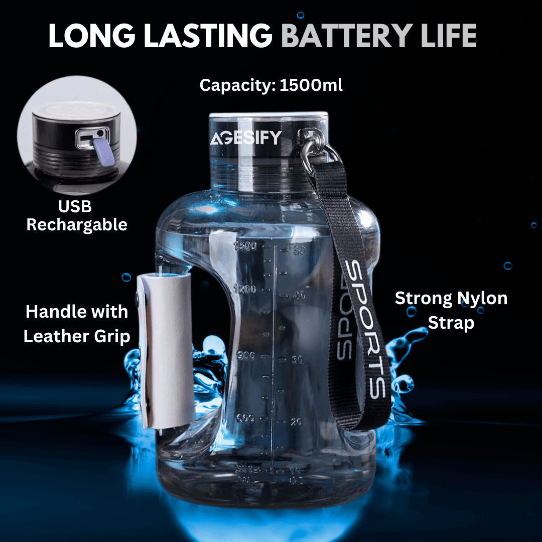 Long Lasting Battery Life of hydrogen water jug.