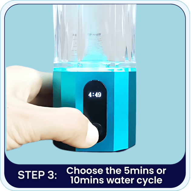 Step 3: Choose 5mins or 10mins water cycle.